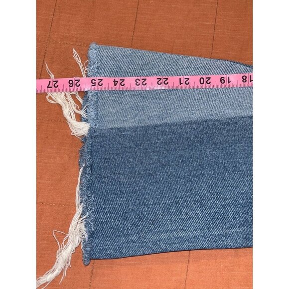 Re/Done Levis High-Rise Wide-Leg Raw Hem Jeans  Womens Size 25 - Picture 8 of 15